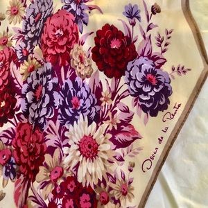 Oscar de la Renta - Floral Silk Scarf